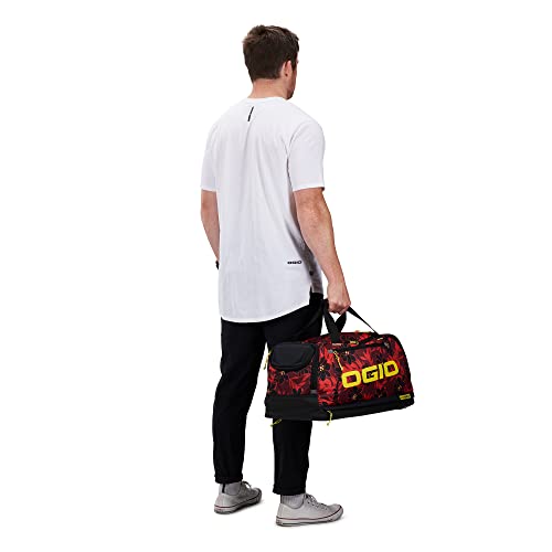 OGIO 35 Liter Fitness Duffel Bag, Red Flower Party - Image 5