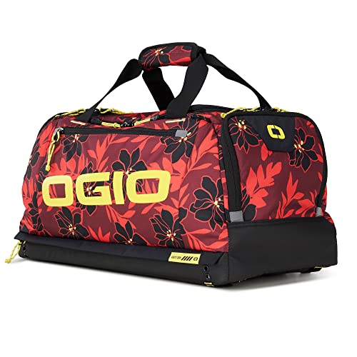 OGIO 35 Liter Fitness Duffel Bag, Red Flower Party - Image 3