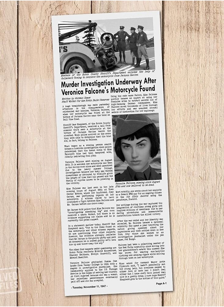 Generic - Unsolved Case Files | Falcone, Veronica - Cold Case Murder Mystery Game | Can You Solve The Crime? - Image 1