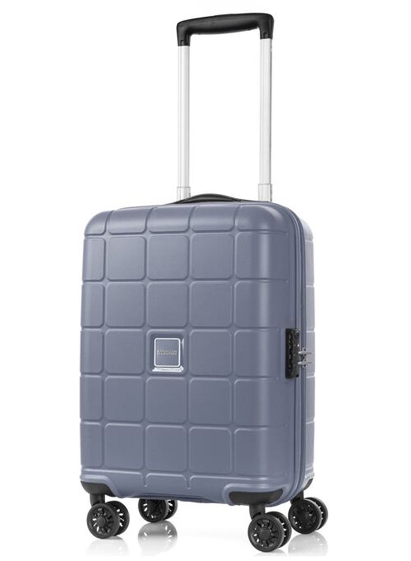 AMERICAN TOURISTER Hundo Suitcase, Cabin Size 55 cm / 20 inch, 4 Spinner Wheels, Hard Top, Polypropylene, Flinstone|Spacious Interior|DuoSaf™ Security Zipper|TSA Combination Lock - 3 Years International Warranty - Image 1