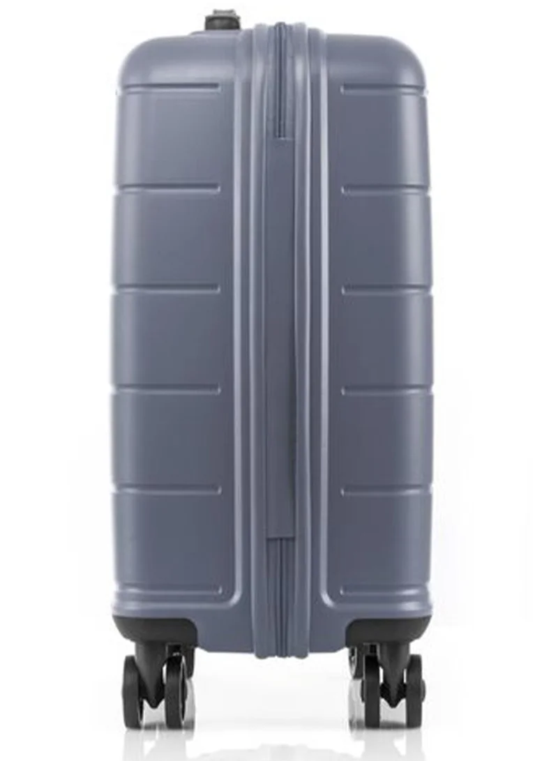American Tourister  Hundo Suitcase, Cabin Size 55 cm / 20 inch, 4 Spinner Wheels, Hard Top, Polypropylene, Flinstone|Spacious Interior|DuoSaf™ Security Zipper|TSA Combination Lock - 3 Years International Warranty  | Best Price UAE