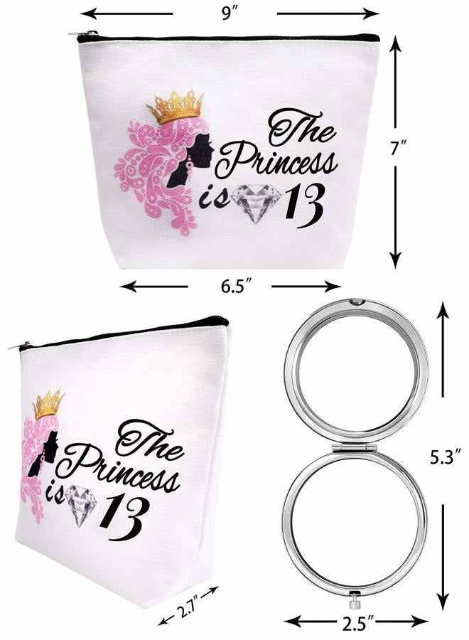 DORADREAMDEKO 13th Birthday Decorations for Girls, 2 Piece Set, Silver, Modern, Princess Theme, Special Message, HOME MIRROR, Mirror - Image 5