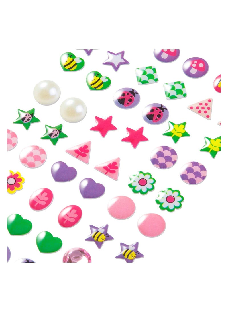 Sticker Earrings 240 Piece 3D Gems Sticker Girls Sticker Earrings Self-Adhesive Glitter Craft Crystal Stickers Stick on Earrings for Toddlers  - Image 4