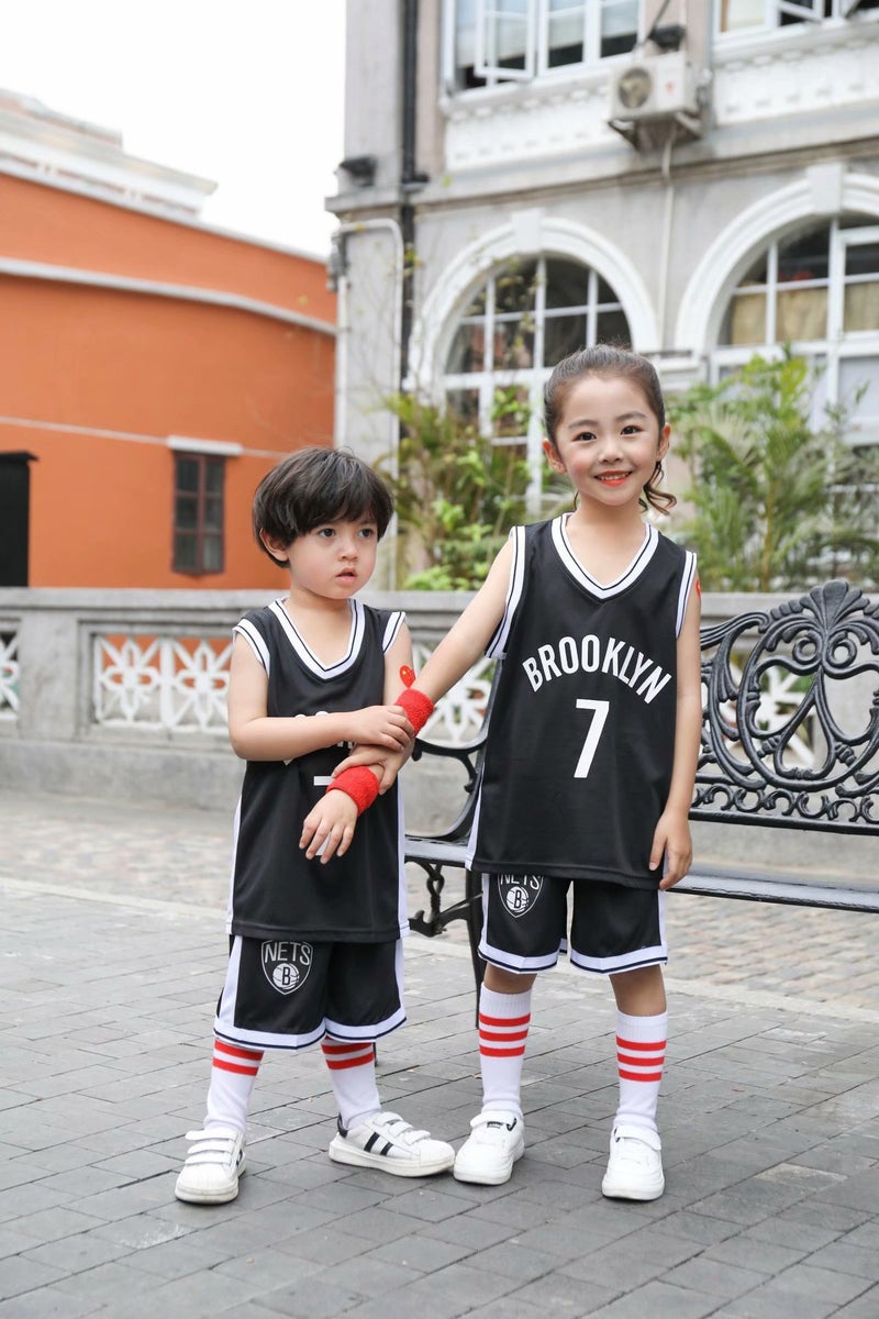 Warriors Nets Lakers Bulls Cavaliers Raptors Summer Kids suit Basketball Jersey - Image 1