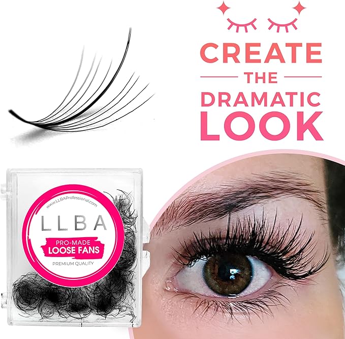 LLBA Promade Wispy Lash Extensions 9D 005 100 Handmade Eyelashes Volume Fans C Cc D Curls 917 Mm Length LongLasting Easy Application CC 12 mm