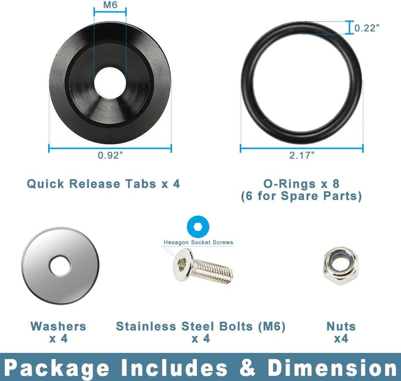 Rolling Gears JDM Bumper Quick Release Fasteners Kit - Image 2