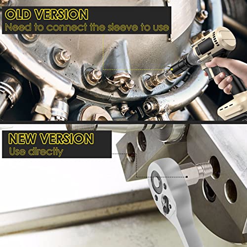 Topec 25Pcs-Double Head Screw Extractor Set, Newest Version 3/8” Drive 2-in-1 Functional Easy Out Bolt Extractor Set, Premium CR-MO Steel Rounded Bolt Remover - Image 5