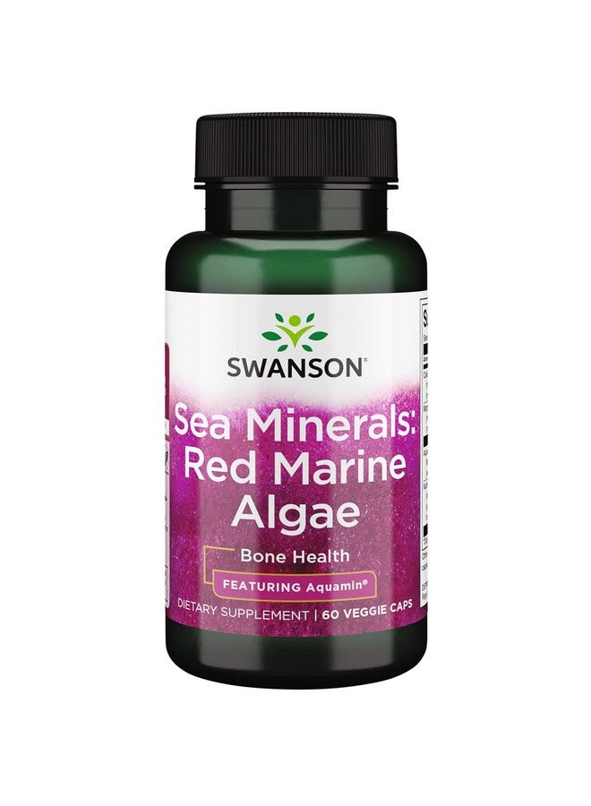 SWANSON Aquamin Sea Minerals: Red Mineral Algae 60 Veg Capsules - Image 1