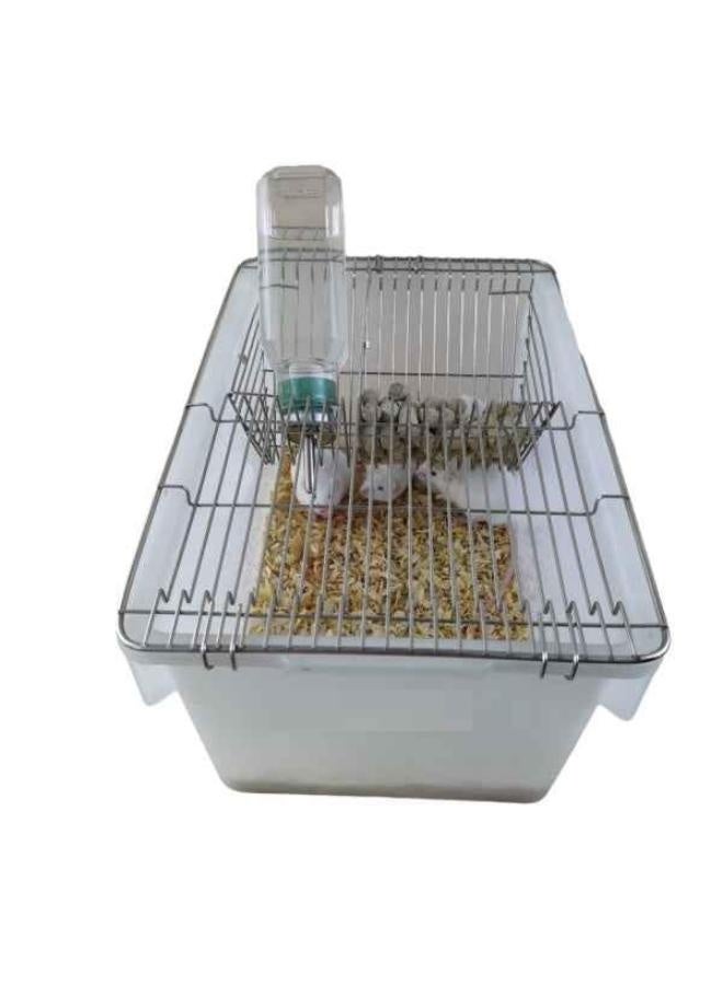 AI-Polypropylene Animal Cage with Water Bottle 125ml for Animal Cage Proof Bottle/Excellent shelter for Animal Species/Mice Cages Animal Cages, Rat Cages & Hamster Cage - Image 2