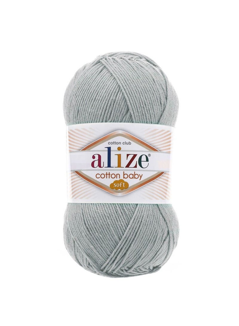 ALIZE Cotton Baby Soft Yarn 344 Pewter Grey