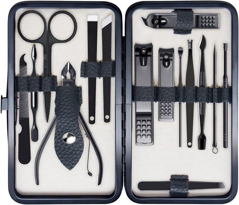FIXBODY Nail Clippers for Men, Nail Grooming Kit, Manicure Kit Gift for Men, Nail Clippers Set for Women, Fingernail Clippers and Toenail Clippers