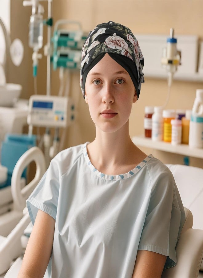 DOCILA Chemo Headwear Rose Flower Long Head Scarf For Women Hair Cancer Balding Head Covering Turban Patients Beanie Skull Caps - Image 2