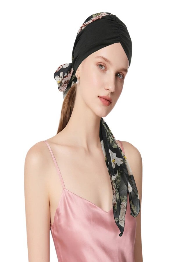 DOCILA Chemo Headwear Rose Flower Long Head Scarf For Women Hair Cancer Balding Head Covering Turban Patients Beanie Skull Caps - Image 1