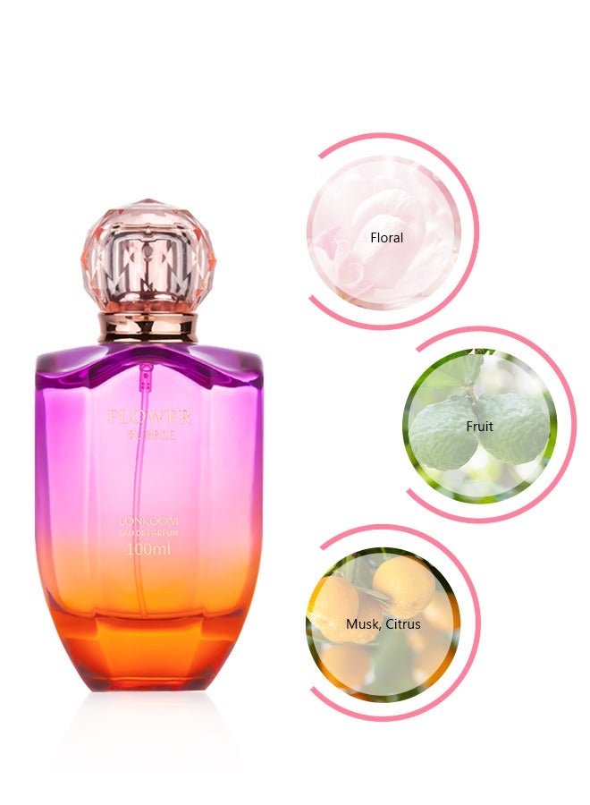 LONKOOM Flower Bubble EDT For Women 100ML - Image 3