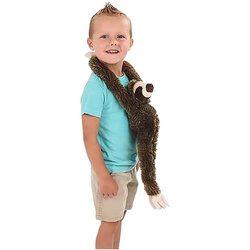 ArtCreativity Brown Hanging Sloth Plush Toy, 28 Inch Stuffed Three-Toed Sloth with Realistic Design, Soft and Huggable, Cute Nursery Decor, Best Birthday Gift for Boys and Girls - Image 4
