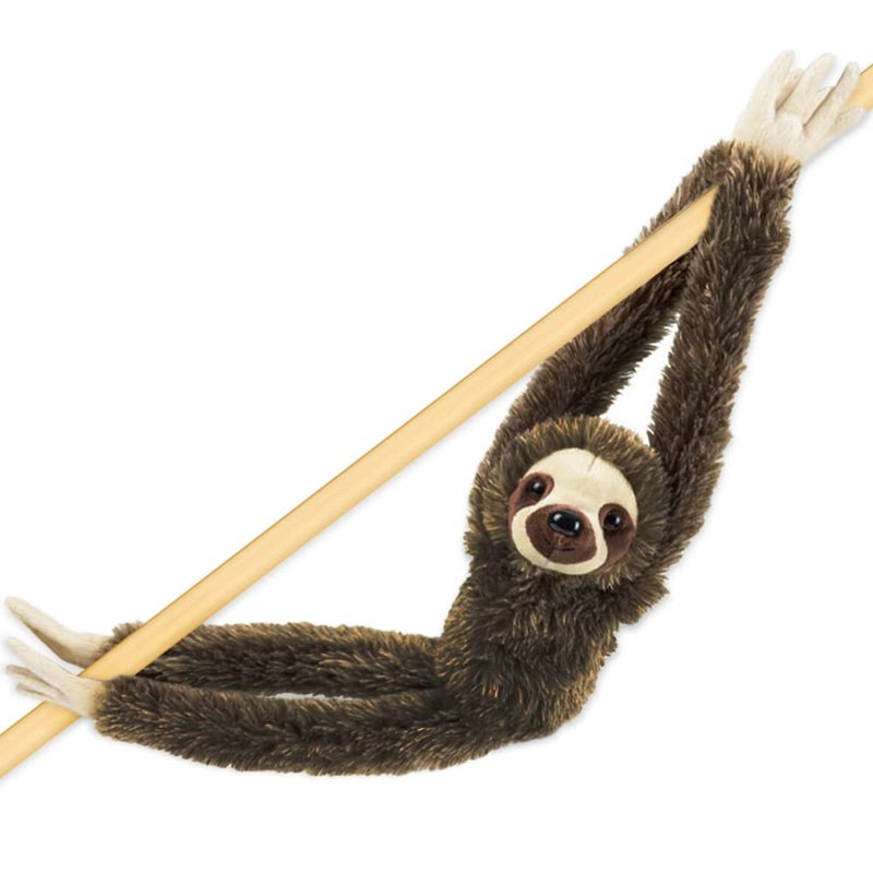 ArtCreativity Brown Hanging Sloth Plush Toy, 28 Inch Stuffed Three-Toed Sloth with Realistic Design, Soft and Huggable, Cute Nursery Decor, Best Birthday Gift for Boys and Girls - Image 1