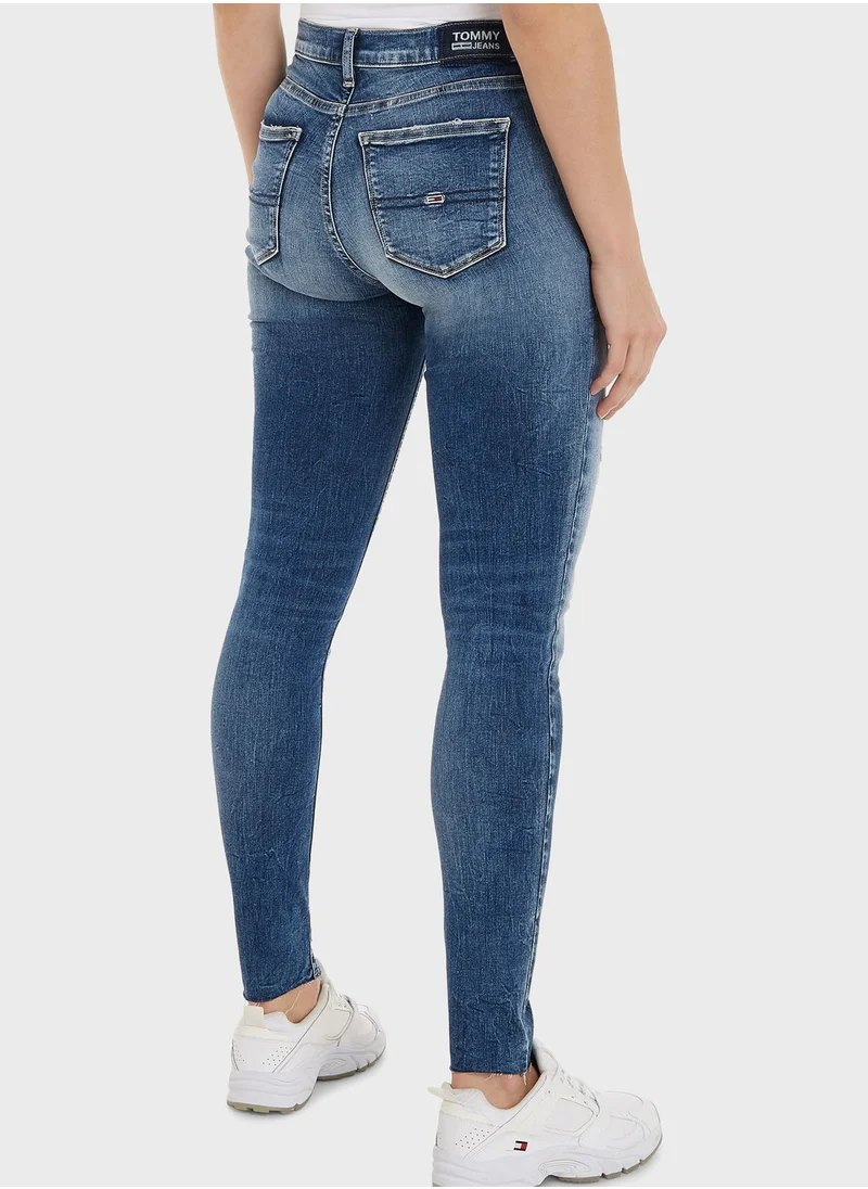 TOMMY JEANS High Waist Distressed Jeans