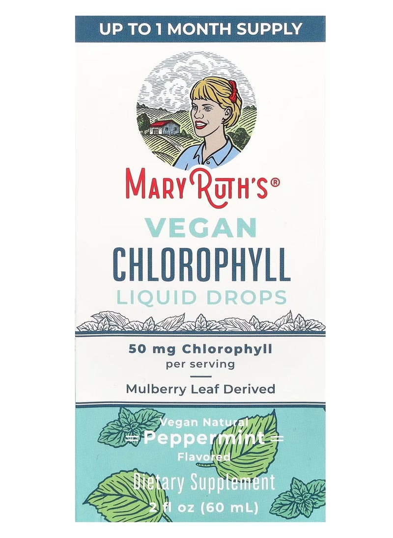 Chlorophyll Liquid Drops for Immune Support | Liquid Chlorophyll Drops | Energy Boost | Skin Care Supplement | Natural Deodorant | Vegan | Non-GMO | Gluten Free | 2 Fl Oz