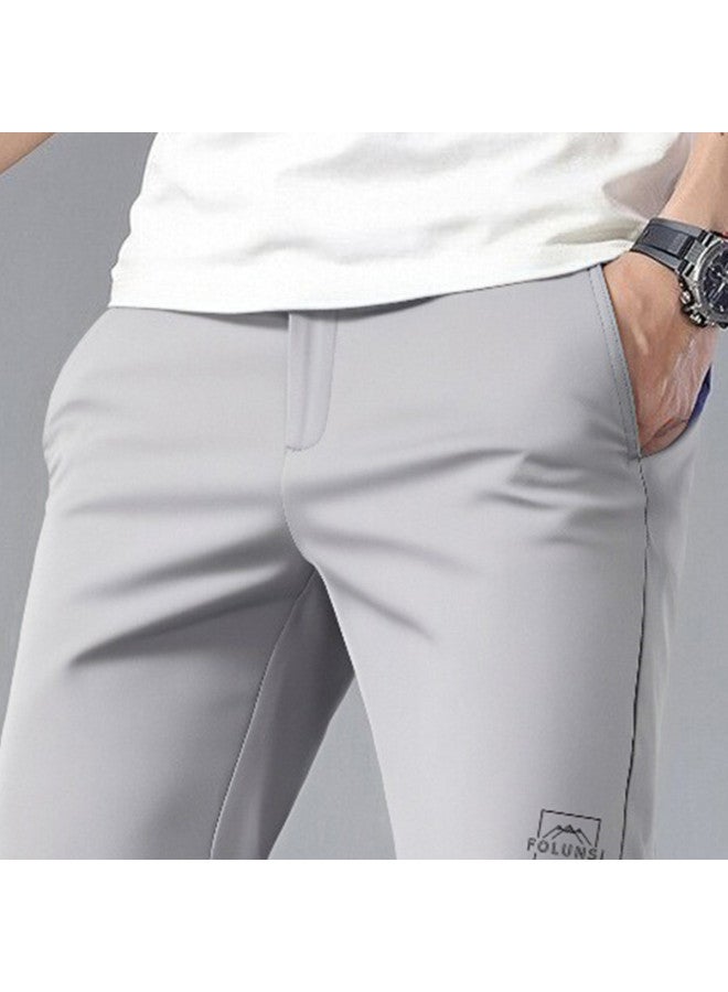 FOLUNSI men's Summer Casual Pants - Cotton-soft Skin-friendly Breathable Thin Straight-leg Mid-length Shorts - Image 5
