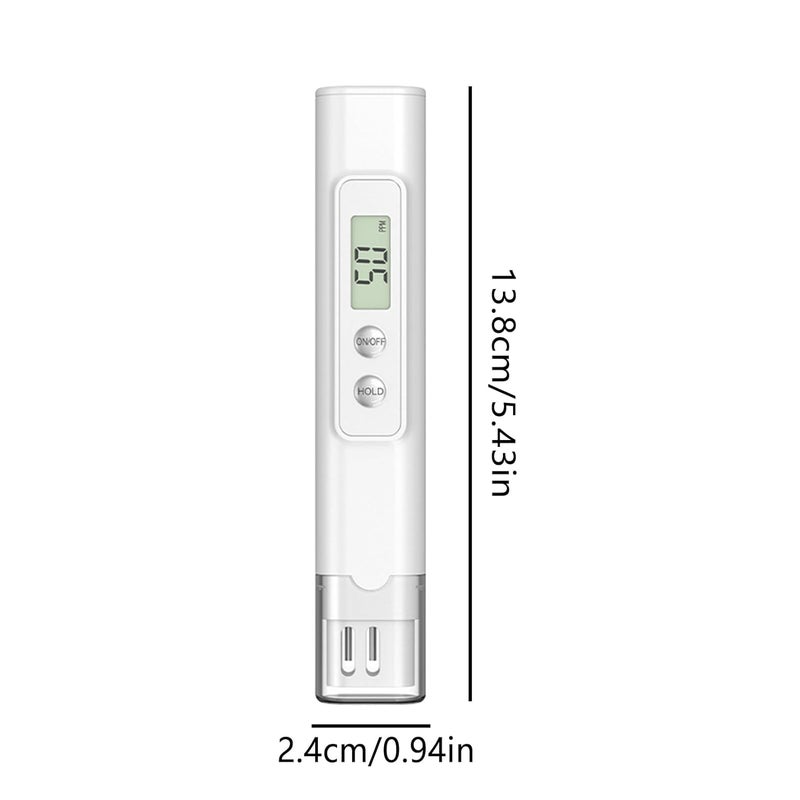 Water Tester Meter, 13.8x2.4cm Digital 0-9999 PPM Accurate Water Testing Tool, Instant Reading Monitor for Aquariums, Pools, Drinking Waters, Home - Image 2