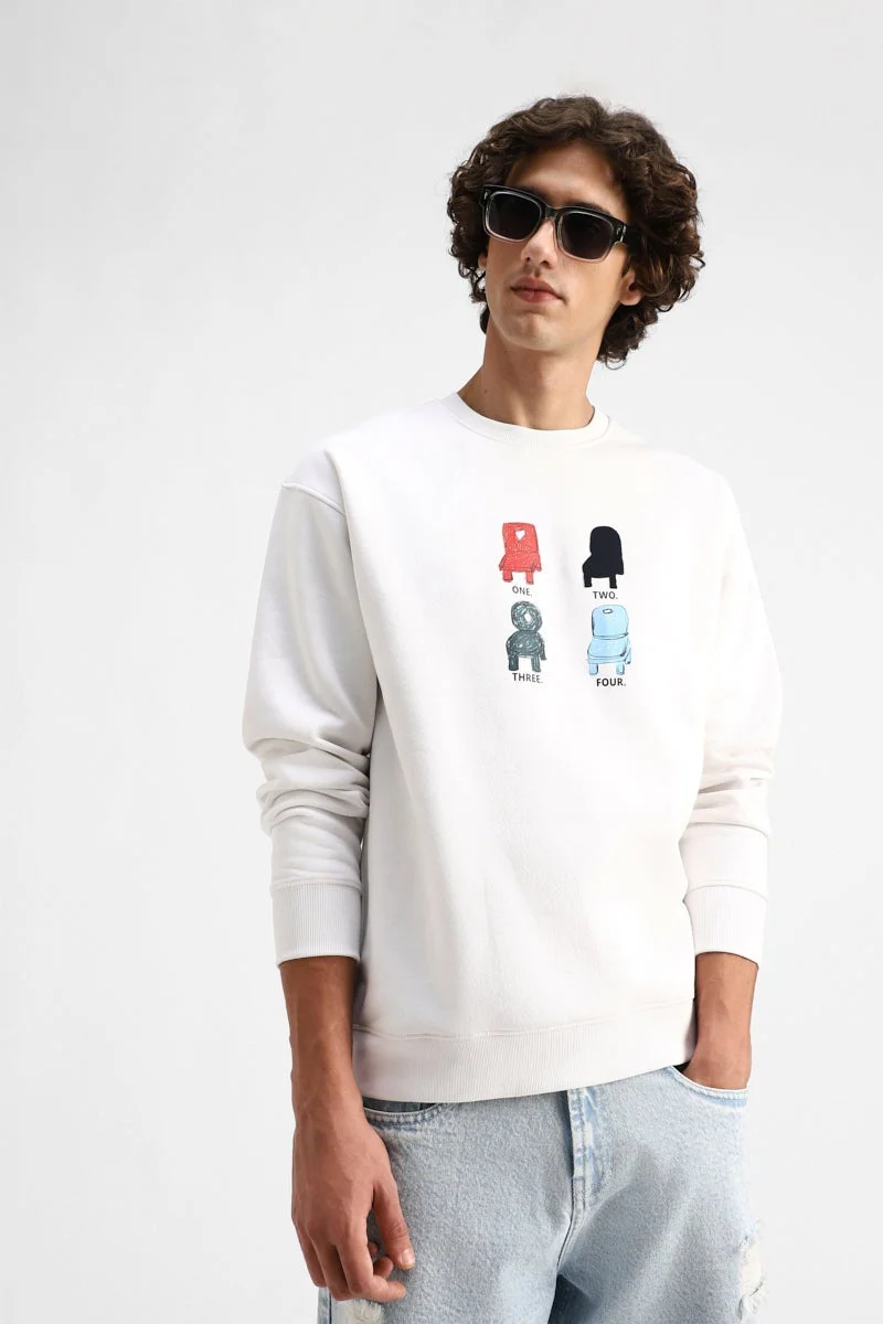 سنيتش Graphic Print Regular Fit Sweatshirt
