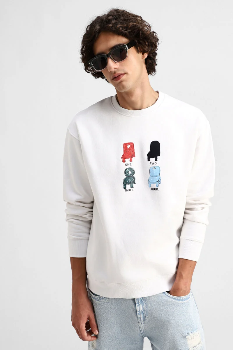سنيتش Graphic Print Regular Fit Sweatshirt