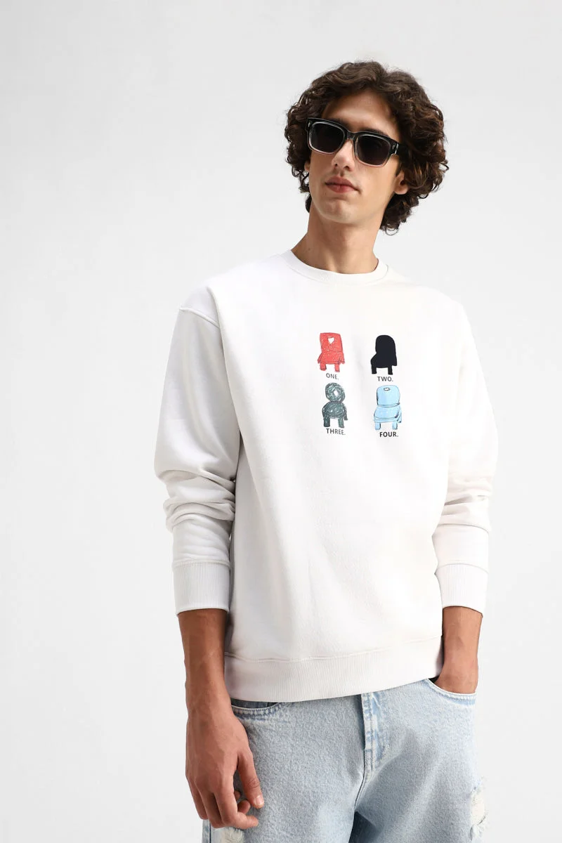 سنيتش Graphic Print Regular Fit Sweatshirt