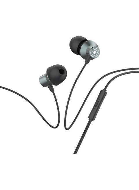 Celebrat D15 Wired Stereo Sound Earphones With Microphone And Controller Button Pure And Lossless Audio Quality And Clarity In Calls Fits Various Smart Devices Type C Jack 1.2 Meter Length - Black