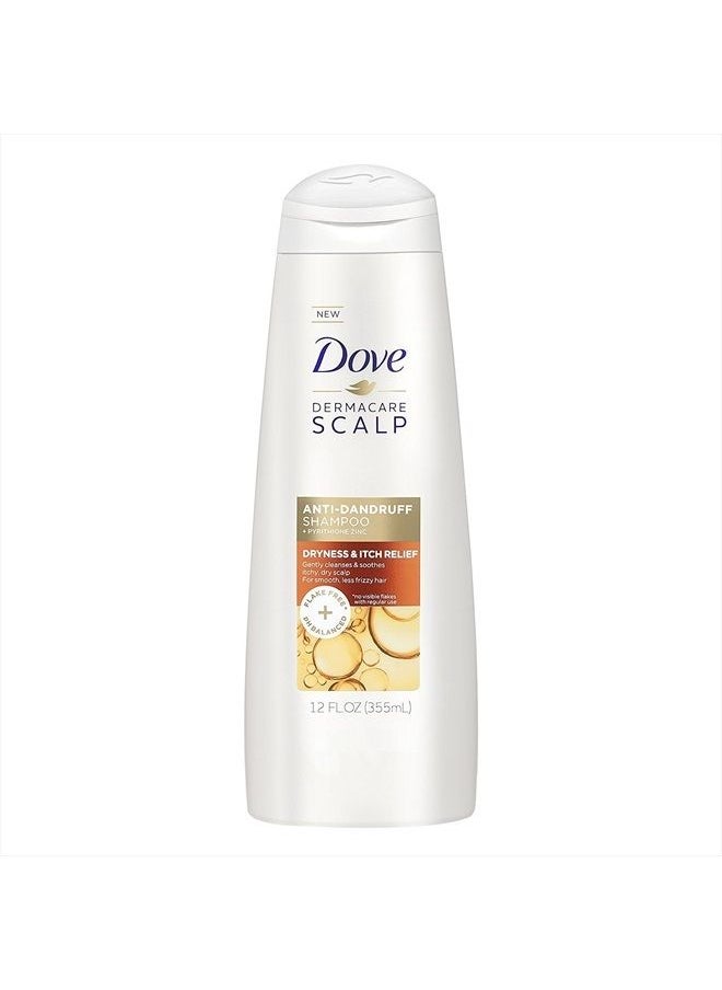 Dove - Dermacare Scalp - Anti-Dandruff Shampoo - Dryness & Itch Relief - 12 Fl Oz (Pack of 2) - Image 1