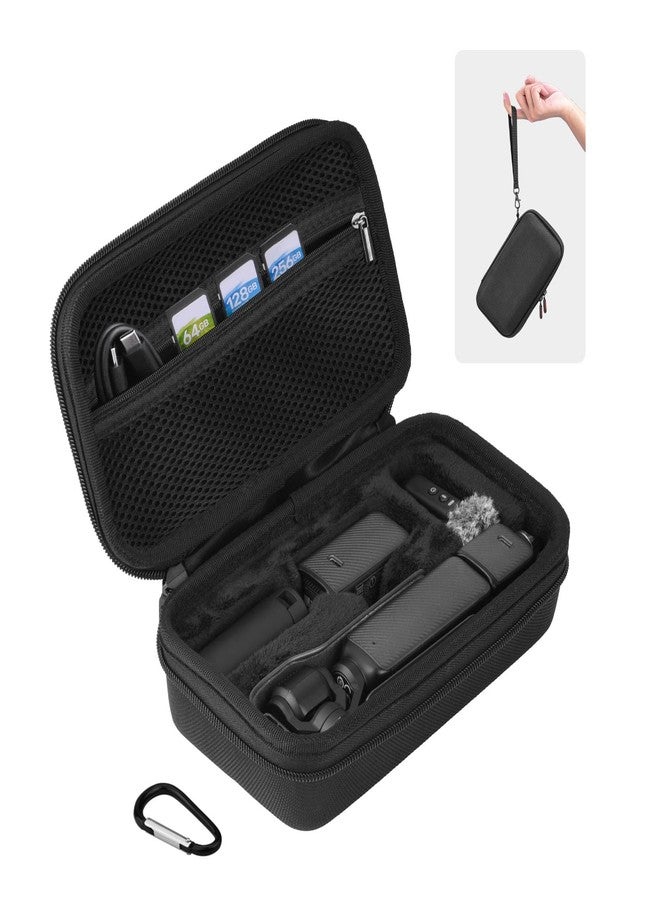 BRDRC حقيبة BRDRC Osmo Pocket 3، حقيبة حمل محمولة، حقيبة تخزين صلبة واقية لملحقات كاميرا DJI Osmo Pocket 3 Creator Combo مع معصم وحلقة تعليق (أسود) - Image 1