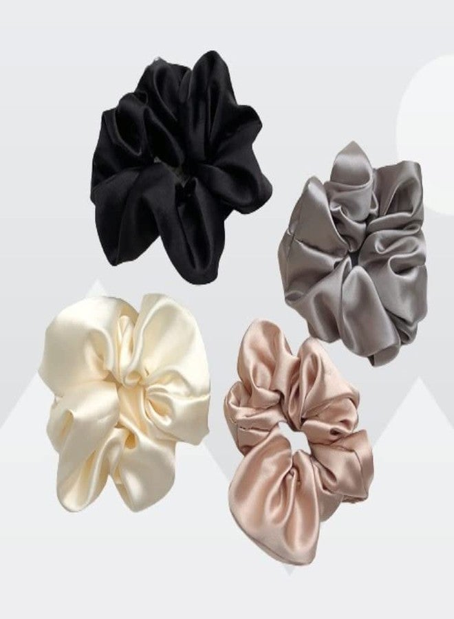 ALEVAN Scrunchie for hair scrunchies satin silk combo satin scrunchie scrunchies set scrunchies for wom Girls.MultiColor Pack 5 - Image 3
