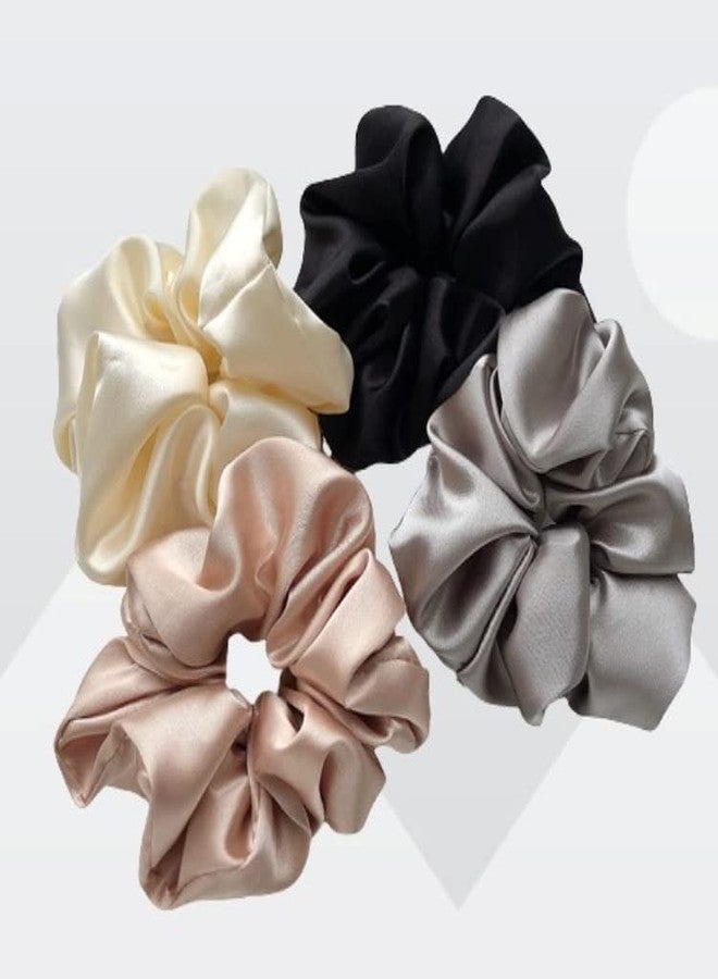 ALEVAN Scrunchie for hair scrunchies satin silk combo satin scrunchie scrunchies set scrunchies for wom Girls.MultiColor Pack 5 - Image 1