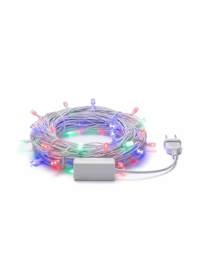 نجفة شوب فرع LED ألوان ميكس 25متر،إضاءة زينة متعددة الألوان للمناسبات والديكور،لو عايزة أجواء احتفالية في المكان،فرع الليد ألوان ميكس هو الإضافة اللي هتغيّر شكل أي مساحة في ثواني.  الإضاءة الملونة المتحركة بتعمل مظهر مبهر يناسب كل المناسبات،عيد ميلاد، رمضان، حفلات، تصوير، أو حتى تغيير مود الغرفة كل يوم. الفرع بيجمع بين عدة ألوان زاهية “أحمر،أزرق،أخضر،أصفر” مع لمعان عالي يعطي تأثير رائع على الحائط أو الأثاث. - Image 4