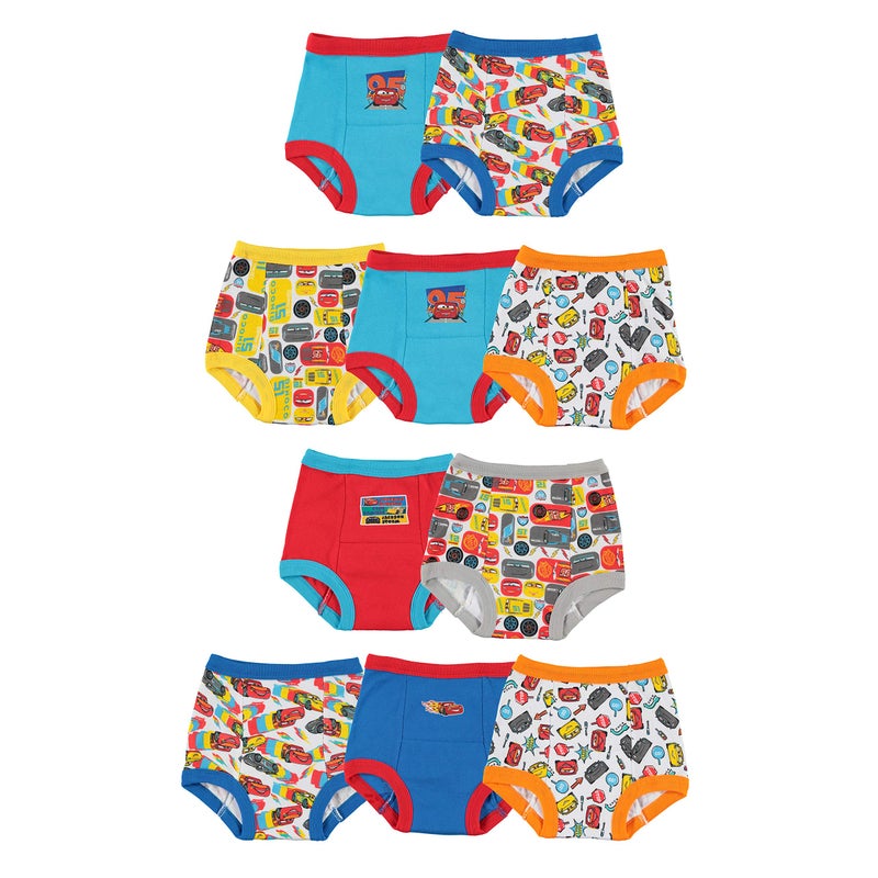 Disney Pixar Cars Toddler Potty Training Pant & Brief Combo option, Stickers & Tracking Chart In Sizes 18M, 2T, 3T, 4T - Image 1
