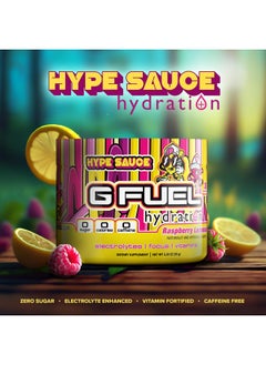G Fuel G Fuel Hype Sauce Electrolytes Powder, Water Mix for Hydration, Energy and Focus, Sugar Free, Zero Caffeine Supplement with Essential Minerals, Raspberry + Lemonade Flavor - 3.3 oz (30 Servings)  - Image 3