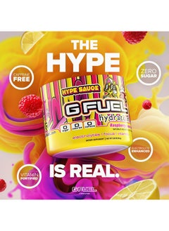 G Fuel G Fuel Hype Sauce Electrolytes Powder, Water Mix for Hydration, Energy and Focus, Sugar Free, Zero Caffeine Supplement with Essential Minerals, Raspberry + Lemonade Flavor - 3.3 oz (30 Servings)  - Image 2