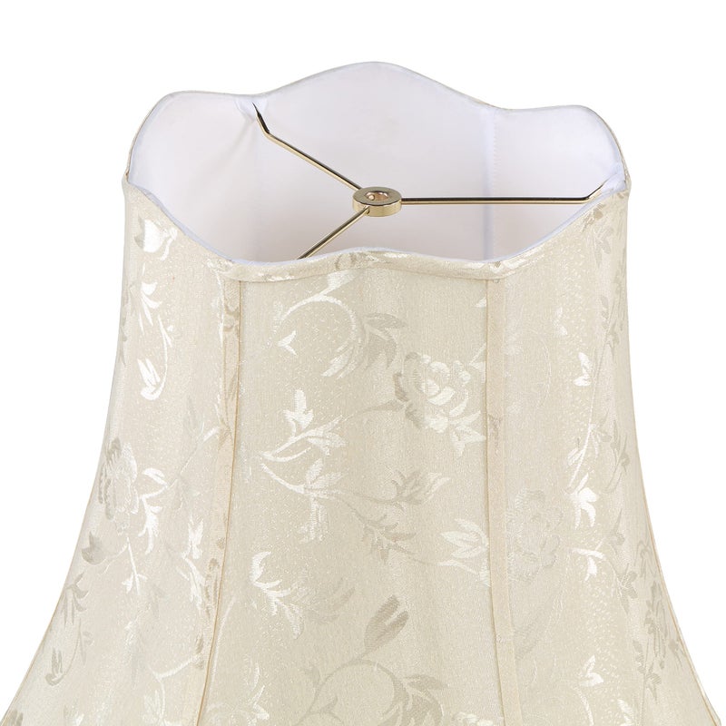 Aspen Creative 34067 Transitional Scallop Bell Shape Spider Construction Lamp Shade in Ivory, 16" wide (10" x 16" x 15") - Image 4