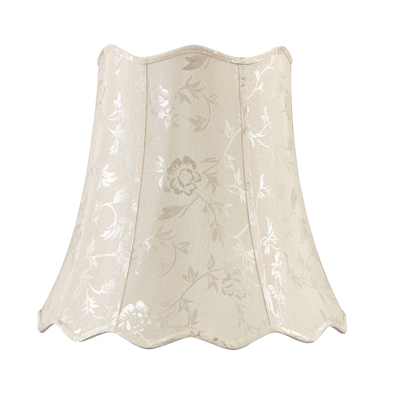 Aspen Creative 34067 Transitional Scallop Bell Shape Spider Construction Lamp Shade in Ivory, 16" wide (10" x 16" x 15") - Image 1