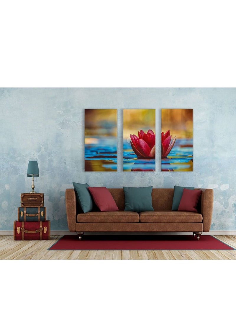 SaferArt - Modern Tableau Red Flower Size 50X85cm (Print on Canvas) from Safir Art - Image 1