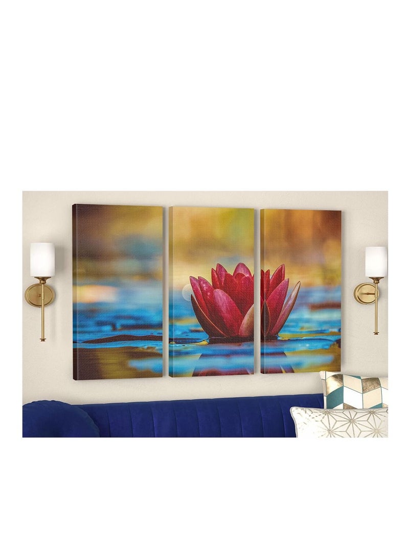 SaferArt - Modern Tableau Red Flower Size 50X85cm (Print on Canvas) from Safir Art - Image 1