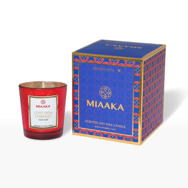 MIAAKA MIAAKA Short Shine Jar Hand Poured Scented Candle Cozy Shea Comfort Fragrance 140gm - Image 1