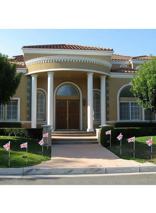 NIBEMINENT 2 Piece Waterproof LED National Flag Solar Power Lamp Black/Blue 15x7x10cm - Image 2