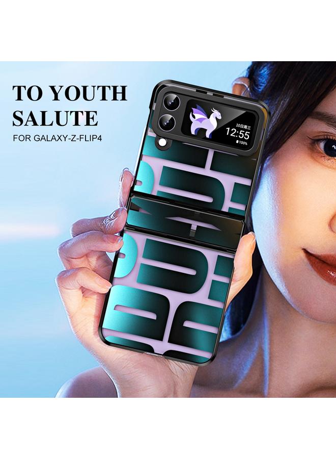 اس-توب جراب لهاتف Samsung Galaxy Z Flip4 5G، جراب هاتف قابل للطي مطلي بالكهرباء ومُدمج مع مفصلات - Image 5