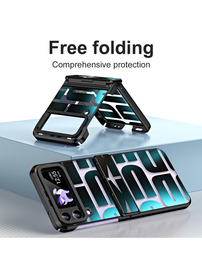 اس-توب جراب لهاتف Samsung Galaxy Z Flip4 5G، جراب هاتف قابل للطي مطلي بالكهرباء ومُدمج مع مفصلات - Image 2