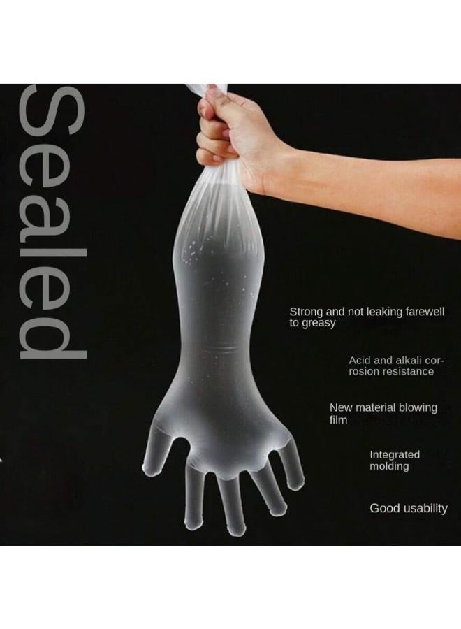 10 Pieces Disposable Extended Thickened Arm Gloves Household Dishwashing TPE Gloves Food-grade 60cm Waterproof Antifreeze - Image 2