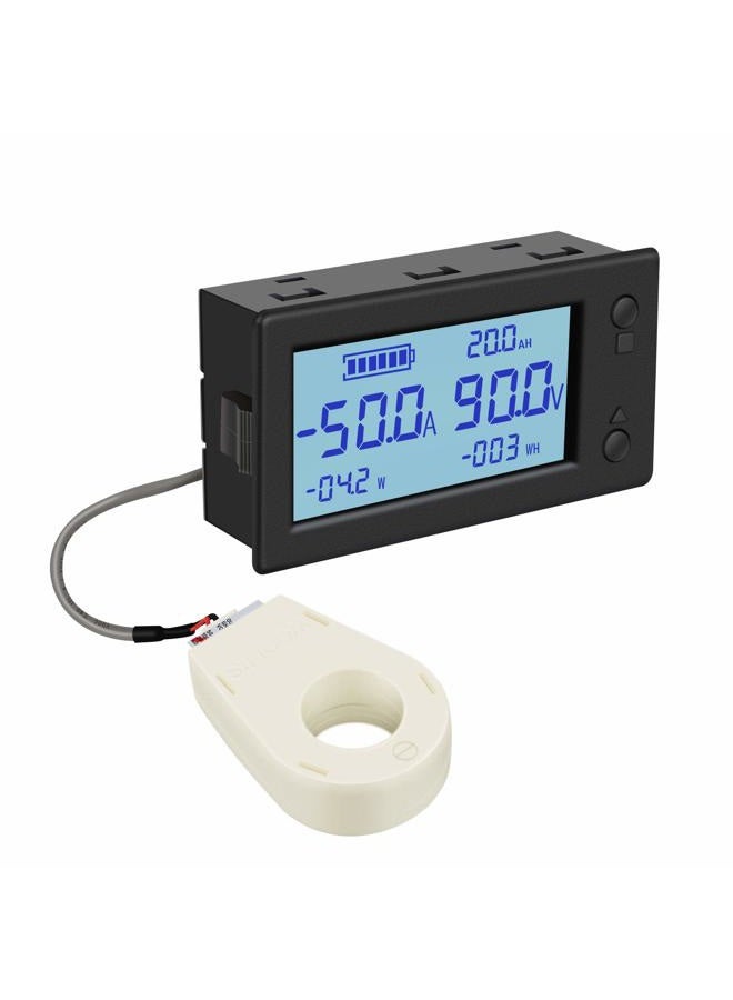 DROK Voltage Amp Meter DC, Battery Monitor DC 0-300V 200A, Ammeter Voltmeter for Solar System Setup Power Energy Capacity Volt Current Detector Panel with Hall Sensor - Image 1