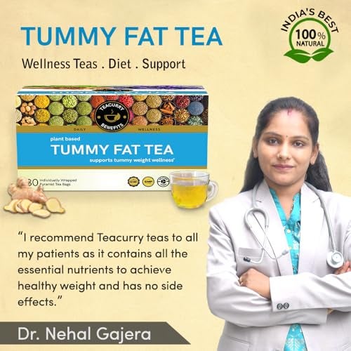 Teacurry Tummy Fat Tea (30 Tea Bags | 1 Month Pack) - Lose Weight Around your Belly | Slim Belly | For Men and Women - Image 2