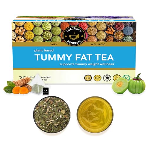 Teacurry Tummy Fat Tea (30 Tea Bags | 1 Month Pack) - Lose Weight Around your Belly | Slim Belly | For Men and Women - Image 1