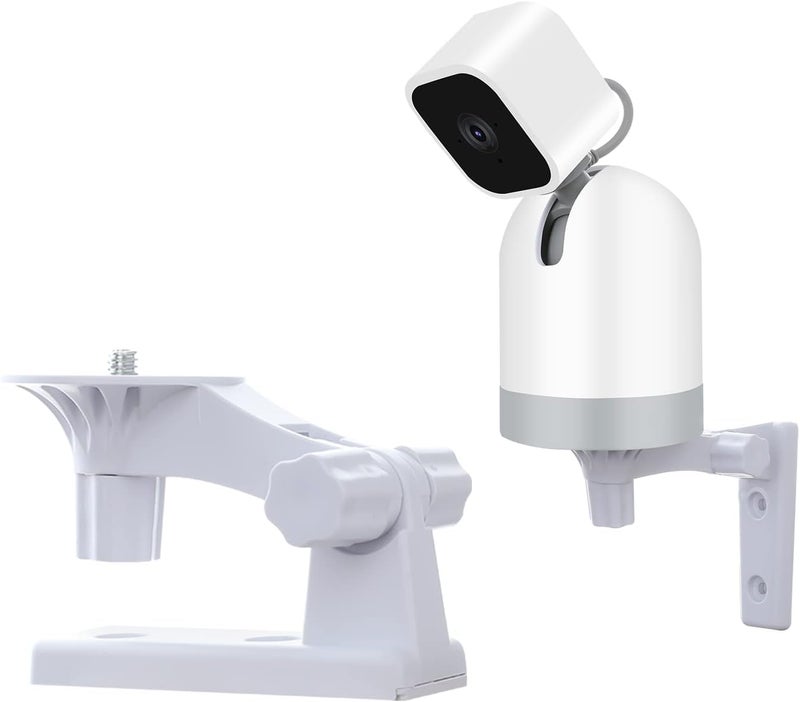 حامل حائط متوافق مع كاميرا WYZE Cam Pan V3/V2 وBlink Mini Pan-Tilt Cam، قوس حائط أمني قابل للتعديل مع دوران 180 درجة، مجموعة تركيب للسقف والحائط - Image 1
