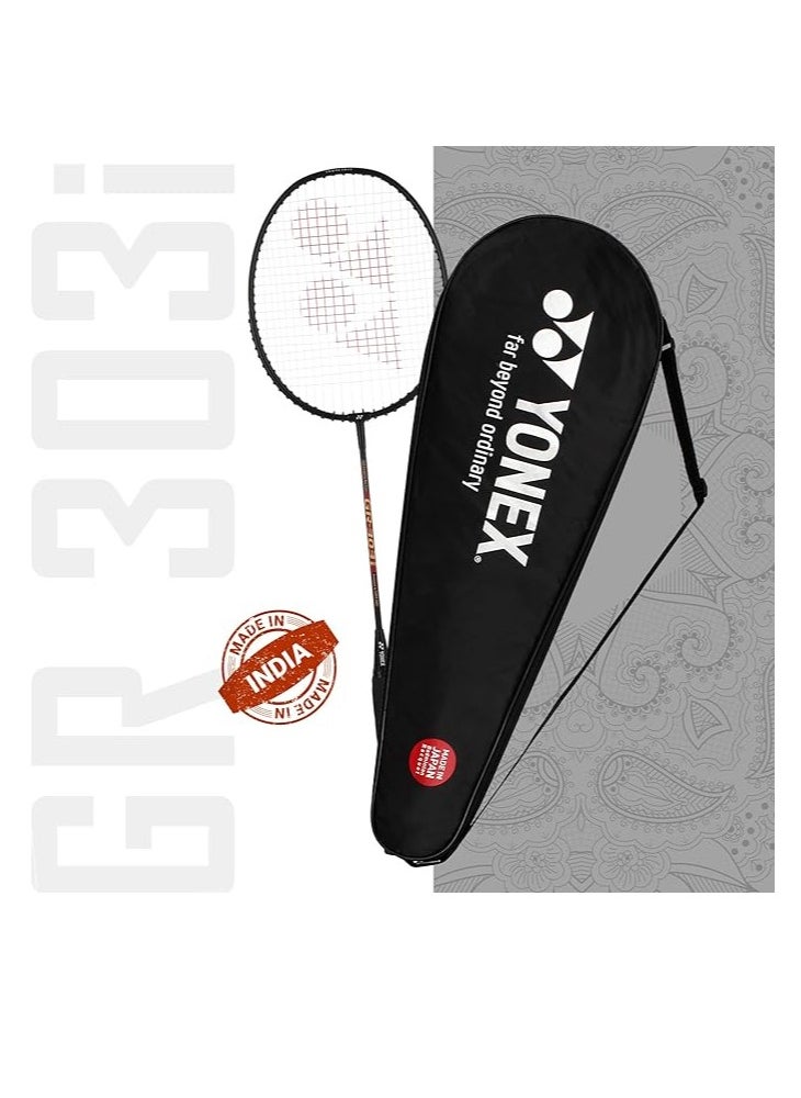 Yonex GR 303 Aluminium Blend Badminton Racquet, Lightweight with Alloy Steel Shaft, Intermediate Level, 90-95g, Includes Full Cover  - Image 2
